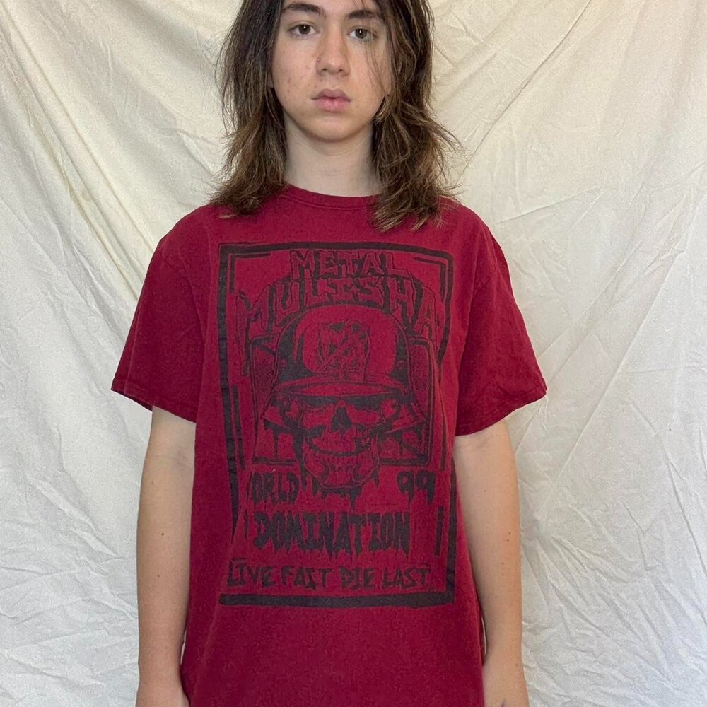 Y2K METAL MULISHA RED BLACK SKULL GRAPHIC TEE